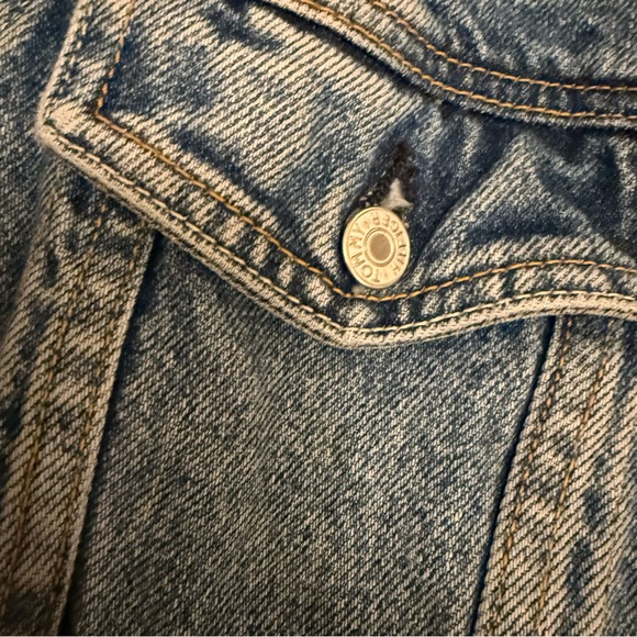 Tommy Hilfiger Denim Jacket Women’s L Vintage Blue Classic Trucker - Picture 4 of 5